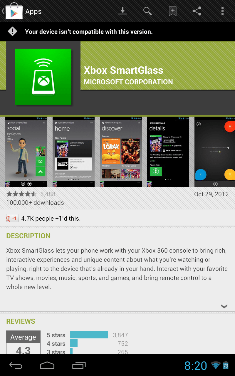 Xbox smartglass update